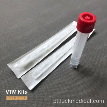 Tubo VTM de 10 ml com kit de swab fda